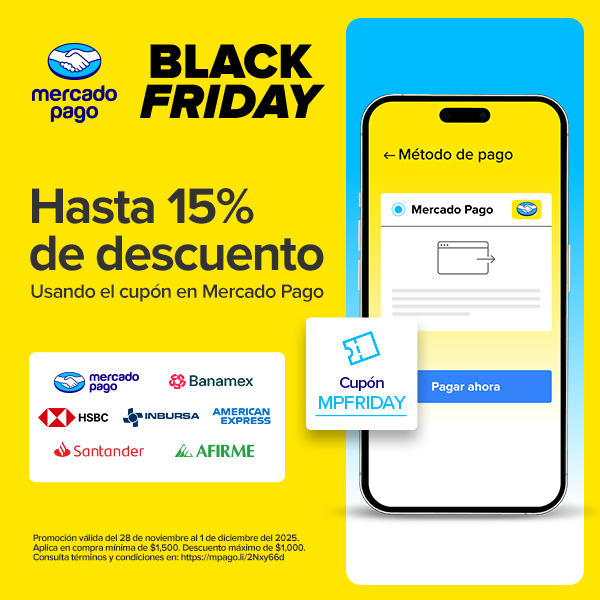 Hasta 15% de descuento pagando con Mercado Pago
